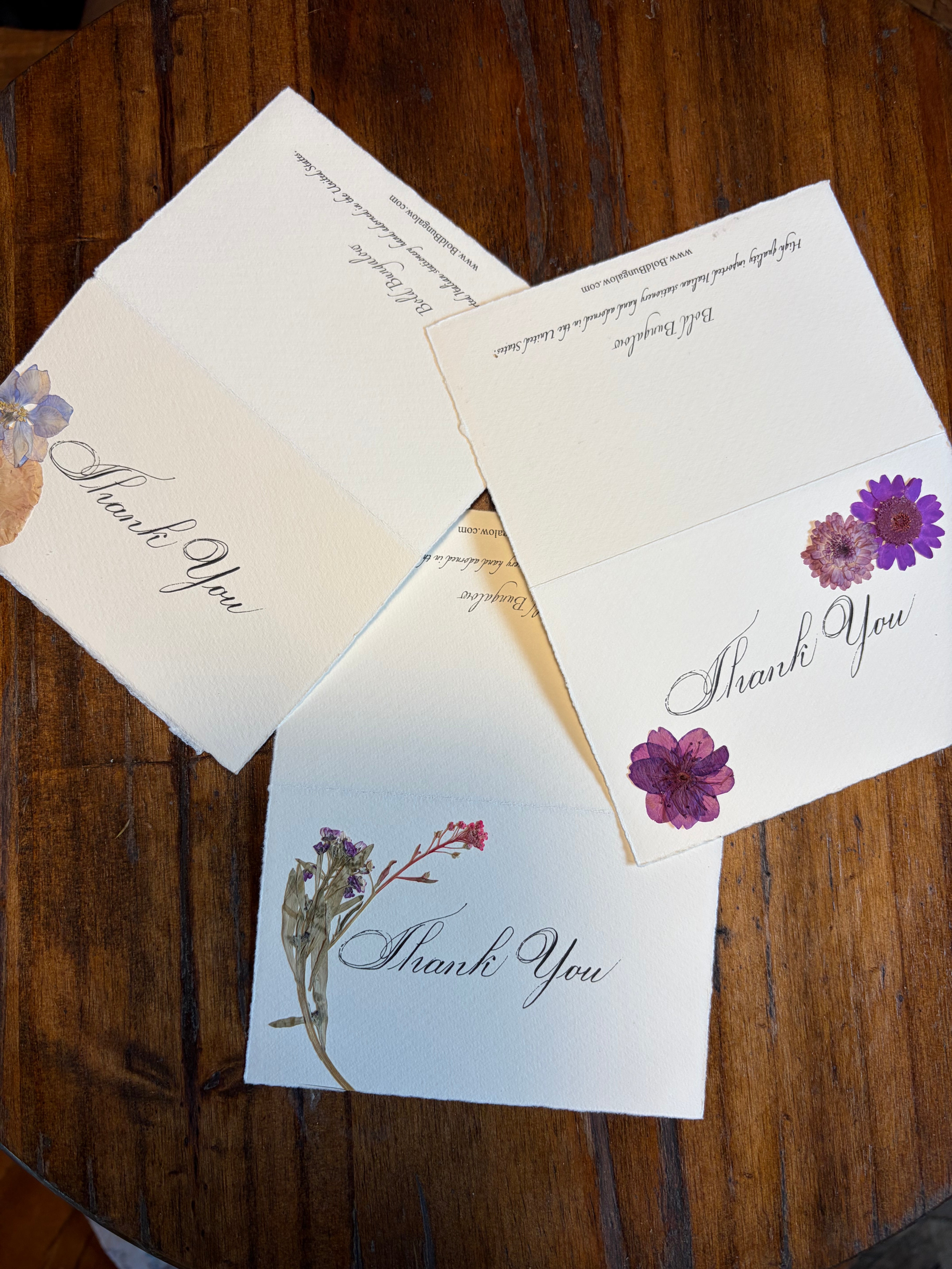 Calligraphy Thank You cards